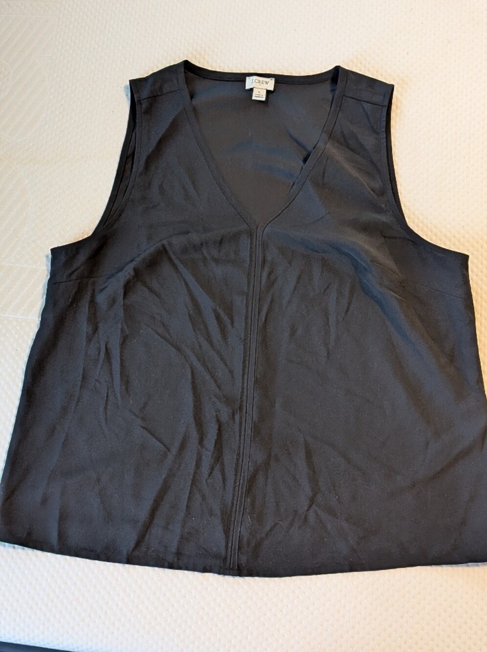 J. Crew Black V-Neck Sleeveless Blouse